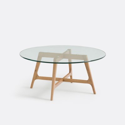 Table basse forme ronde, plateau verre, Zoleta LA REDOUTE INTERIEURS