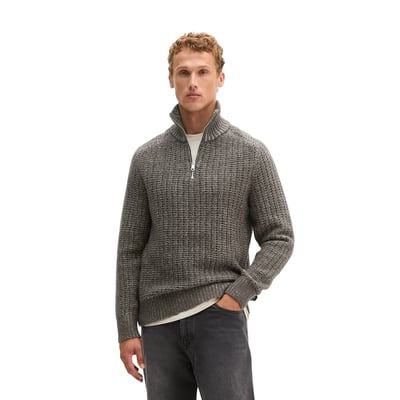 Pull à col roulé en maille, coupe classique en mélange de coton bio et de laine vierge MARC O'POLO