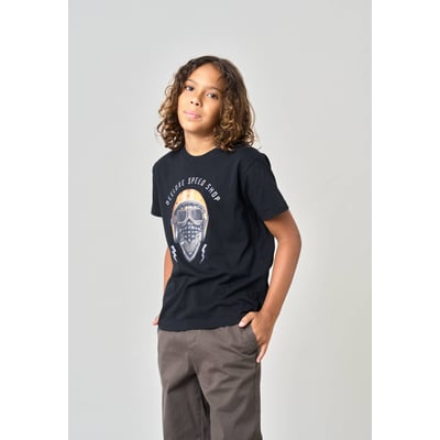 T-shirt garçon en 100% coton jersey imprimé biker HELMUP DEELUXE