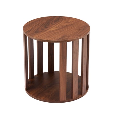 Table basse effet bois FSC ronde 50 cm, AMBROISE OVIALA