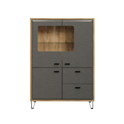 Vaisselier 3 portes dont 2 avec verre trempé et 2 tiroirs L98 cm - BLANSHE CALICOSY