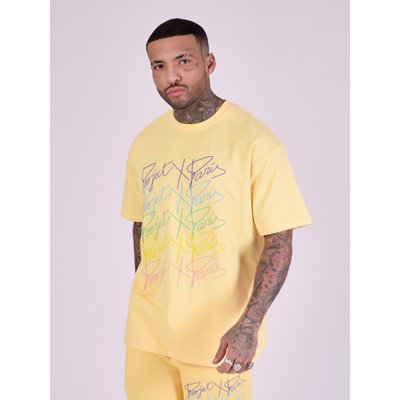 T-shirt oversize logos arc en ciel PROJECT X