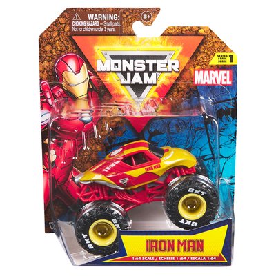 Monster Jam - Vehicule Marvel 1:64 Monster Jam série 2 - Modèle aléatoire SPIN MASTER