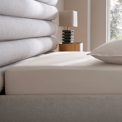 Drap-housse percale de coton 120 fils, bonnet 30 cm, VENETO AM.PM