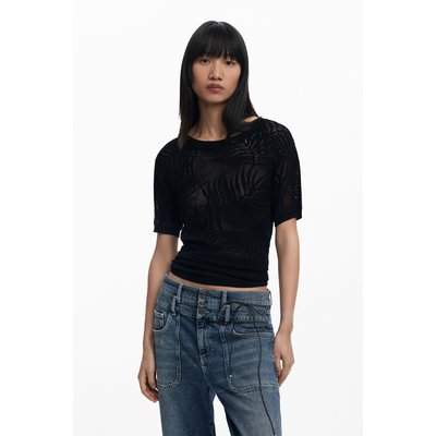 Desigual - T-shirt en tricot ajouré DESIGUAL