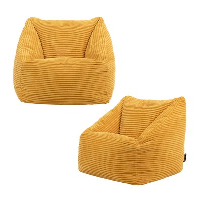 Lot de poufs fauteuil enfant velours côtelé Oeko-Tex® - MORGAN ICON