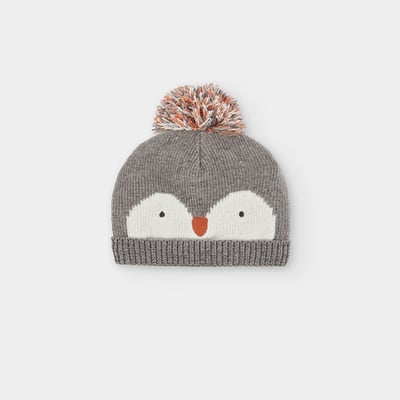 Bonnet avec design pingouin BOBOLI