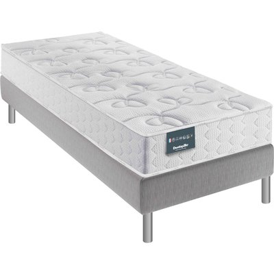 Matelas latex 20cm, sommier pieds DAHLIA DUNLOPILLO