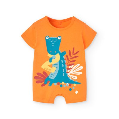 Barboteuse en coton avec dessin frontal BOBOLI