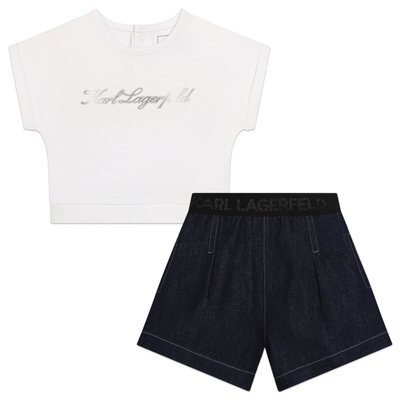 Short en jean et T-shirt KARL LAGERFELD KIDS