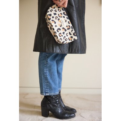 Trousse de beauté en coton, LEOPARD GABRIELLE PARIS