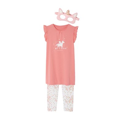 Ensemble nuit magique : Chemise de nuit + legging + masque + pochon VERTBAUDET