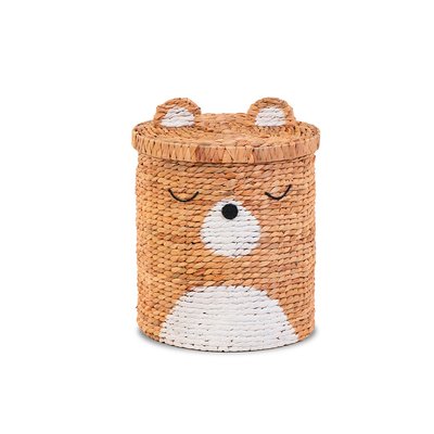 Panier enfant ourson jacinthe d'eau naturel et blanc MAISON AUBERTIN