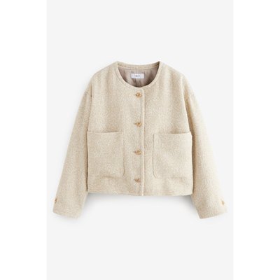Veste en tissu bouclé sans col NEXT