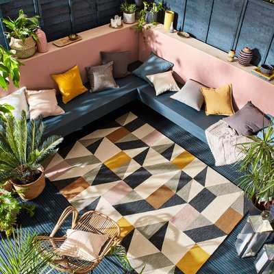 Tapis extérieur tissé kilim rectangle NUEVO UN AMOUR DE TAPIS