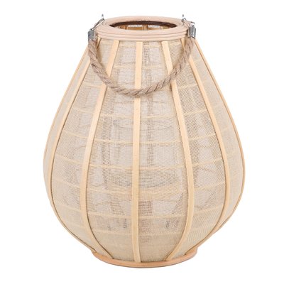 Lanterne en bois et jute 31x31x35cm URBAN LIVING