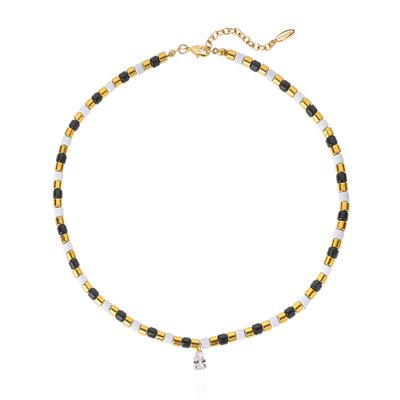 Collier avec perles et pampille en crystal SARBAKANE HIPANEMA
