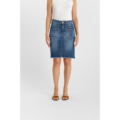 Jupe droite en jeans SIVIA LE TEMPS DES CERISES