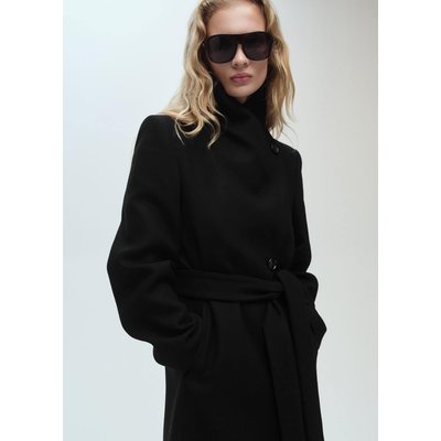 Manteau laine ceinture MANGO