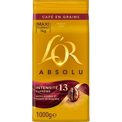 Café en grain Absolu Intensité 13 grains 1kg L'OR