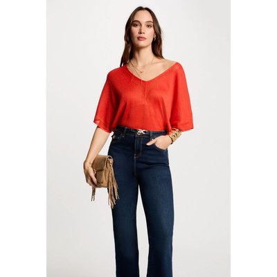 Pull col en V manches courtes MORGAN
