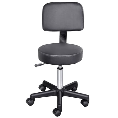 Tabouret de salon Simili cuir Noir HOMCOM