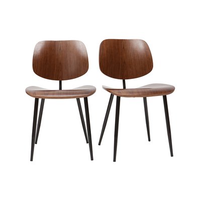 Chaises design pieds métal (lot de 2) TOBIAS MILIBOO