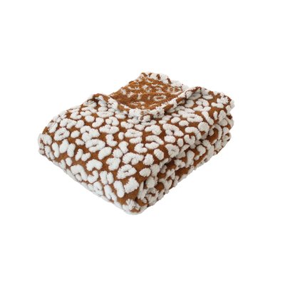 Plaid jacquard à motif léopard HOME MAISON