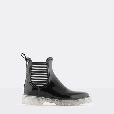 Bottines à semelle transparente et élastique rayé ALEXIS LEMON JELLY