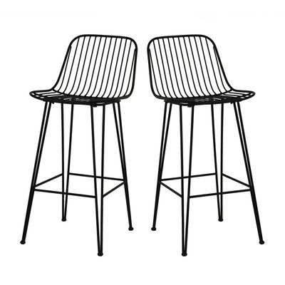 Lot de 2 chaises de bar en métal H67cm - Ombra POMAX