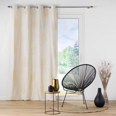 Rideau en poly/lin à impressions métallisées DOUCEUR D'INTÉRIEUR