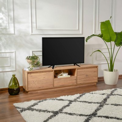 Meuble TV avec rangement - finition effet pin MARFA PIER IMPORT