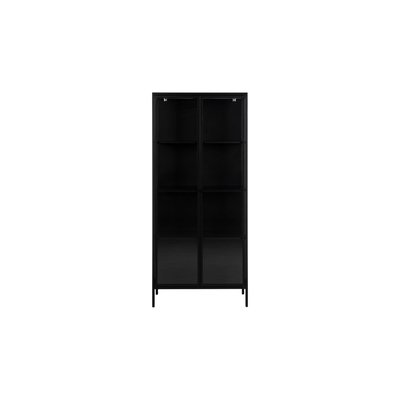 Vitrine scandinave en métal noir 2 portes vitrées - HARLOW HELLIN, DEPUIS 1862