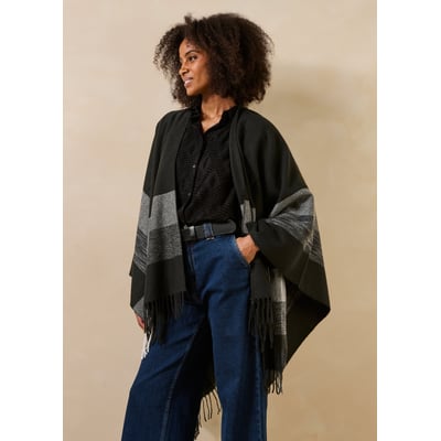 Poncho à carreaux LA FEE MARABOUTEE
