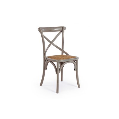 Chaises bistrot en rotin (lot de 2) - ESTAMINET HELLIN, DEPUIS 1862