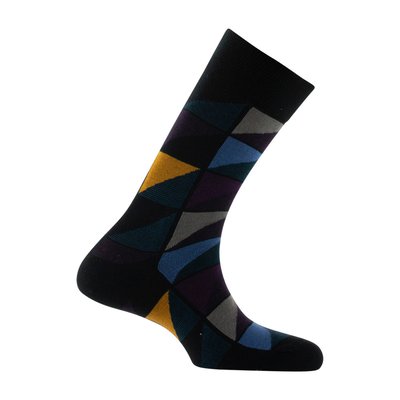Mi-chaussettes en coton motif géométrique MADE IN FRANCE KINDY