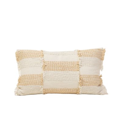 Housse de coussin en Coton brodé à la finition frangée  SILAS MADURA