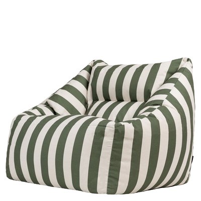 Pouf fauteuil d'intérieur et d'extérieur en tissu tissé rayé Oeko-Tex® - NATALIA ICON