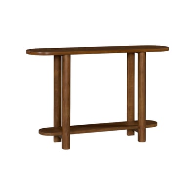 Console ovale bois d'acacia 2 niveaux SANA SWEEEK