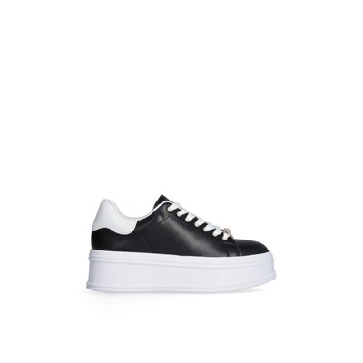 Sneakers à plateforme noires en cuir LIU JO