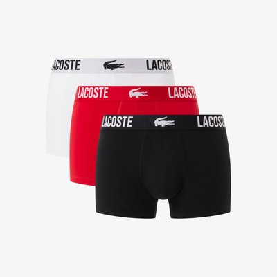 Lot de 3 boxers courts coton LACOSTE