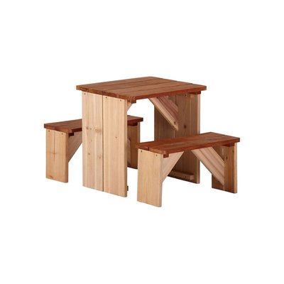 Bancs et table pour enfant ZidZed en cèdre Taille 1 AXI