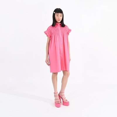 Kleid mit Knopfleiste & Volantärmeln LILI SIDONIO