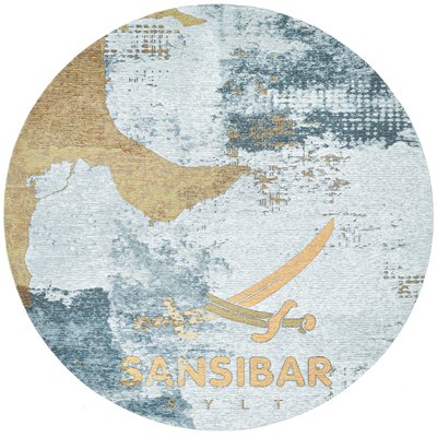 Tapis salon Keitum tissé plat, rond THEKO