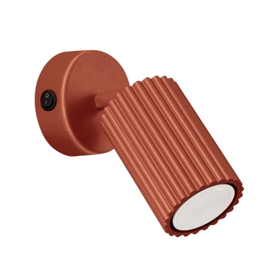 Applique Aluminium Ocre Rouge GU10 1 Karbon Switch EDEN