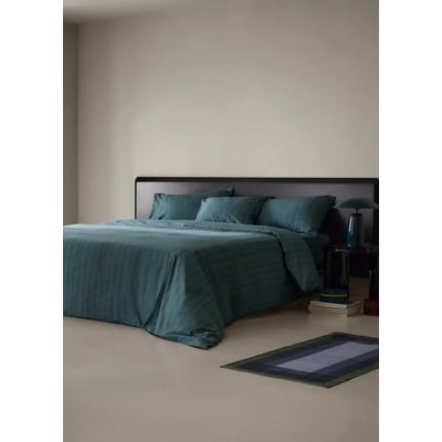 Housse de couette 100 % coton rayures lit 90 cm MANGO HOME