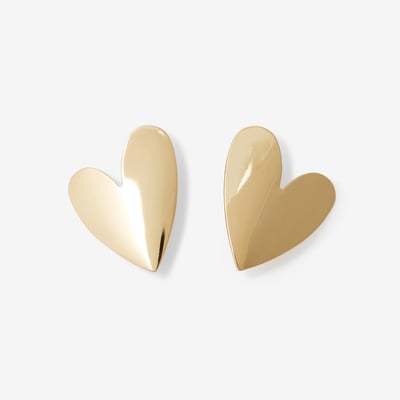 Boucles d'oreilles clips - cœur dorés BALABOOSTE