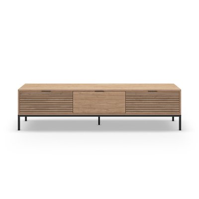 Meuble TV 3 tiroirs et pieds en métal Ariel - L180 cm CALICOSY
