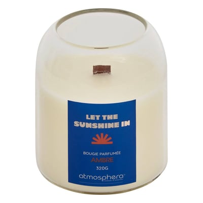 Bougie parfumée pot en verre bouchon liège FLOW ATMOSPHERA