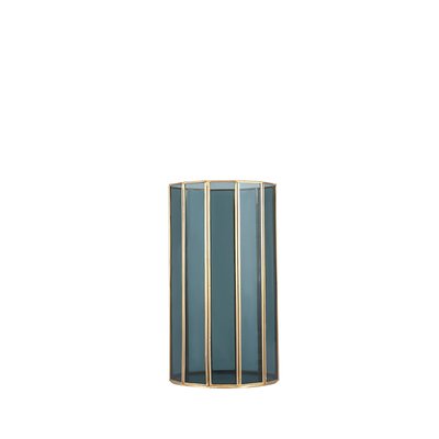 Large Smoked Glass Round Hurricane SO'HOME